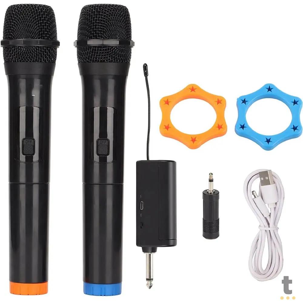 Kit C/ 2 Microfones Profissional Sem Fio Smart VMic - V16U-2 Truedata